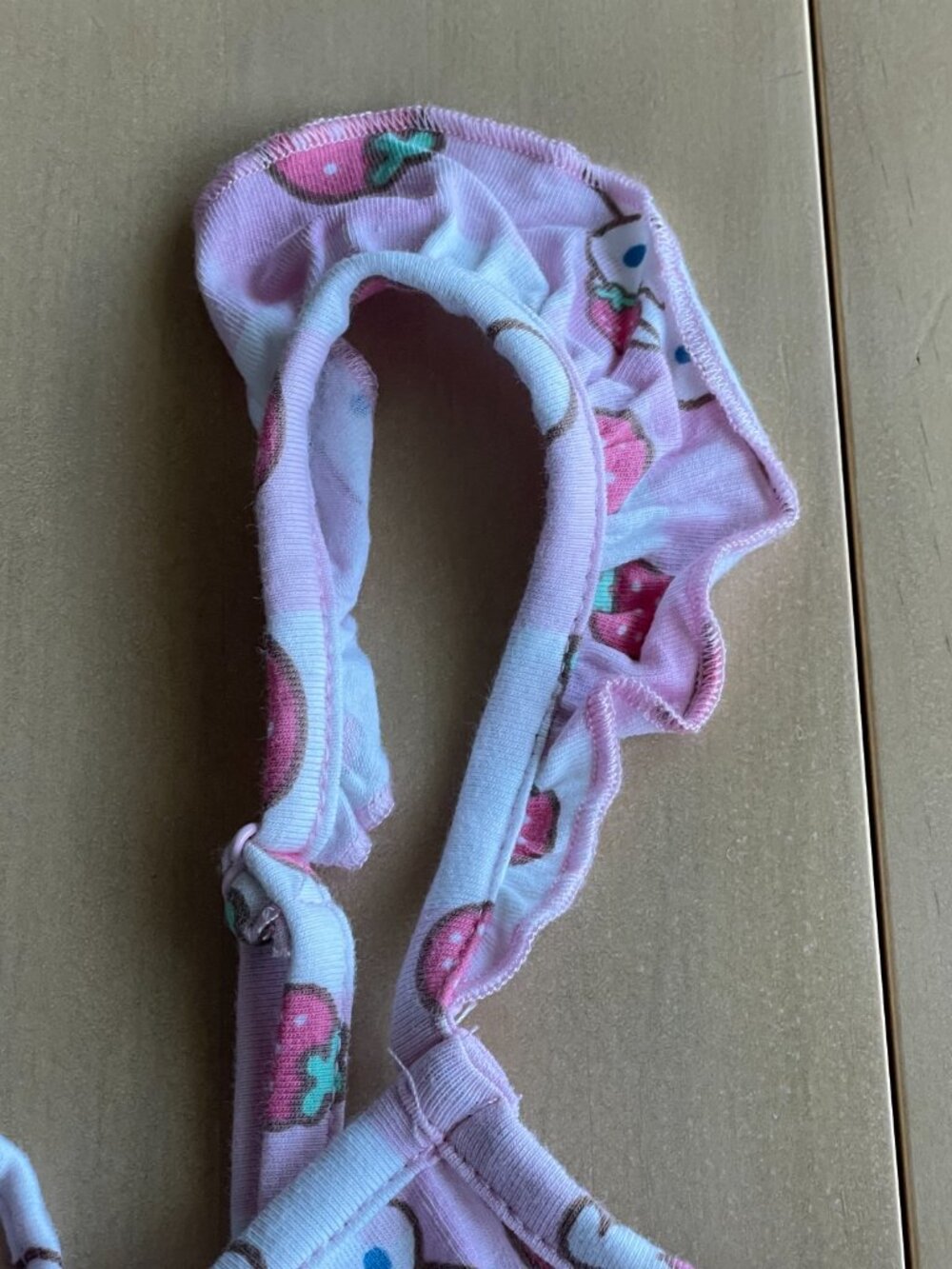 Entire Closet $5! Cinnamoroll Strawberry Gingham Peplum Junior Girls Pink Cami - Picture 5 of 10